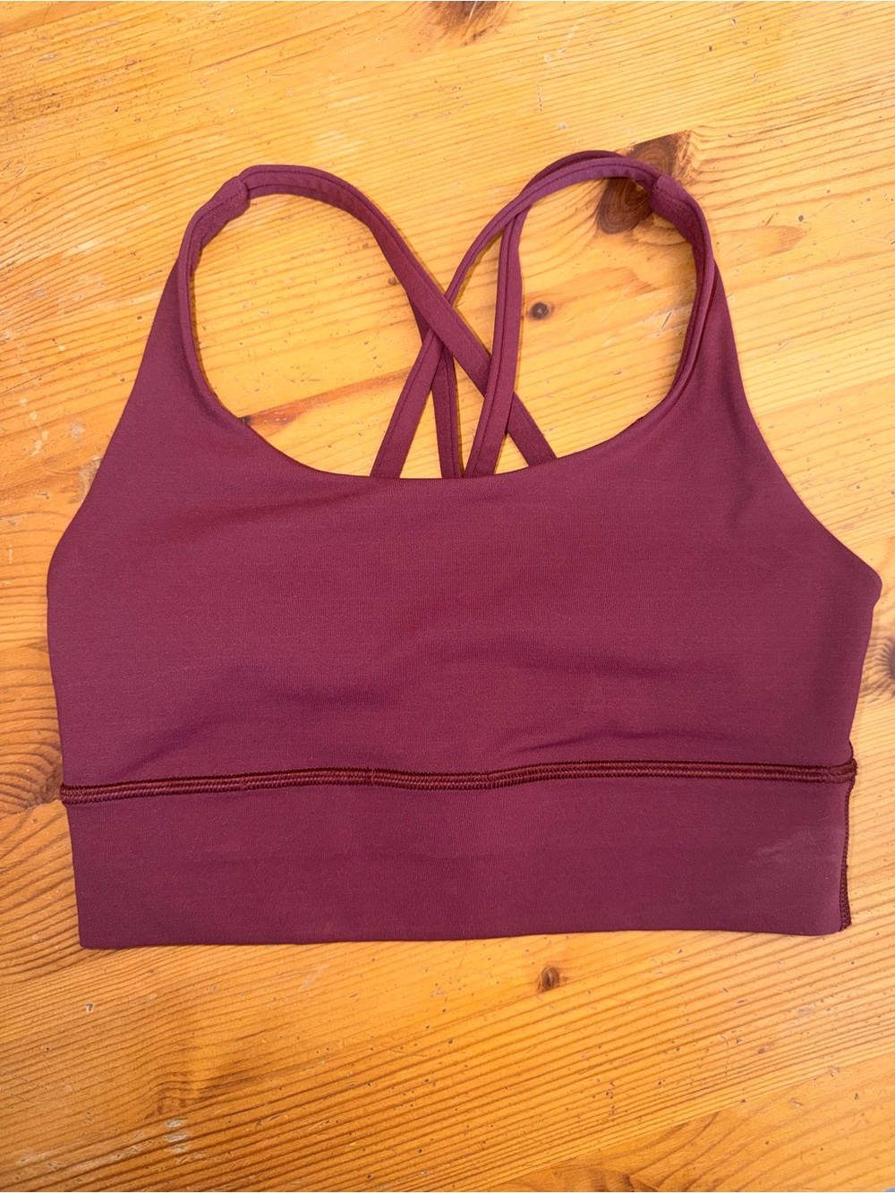 lulu- free to be longline bra- plum- size 4